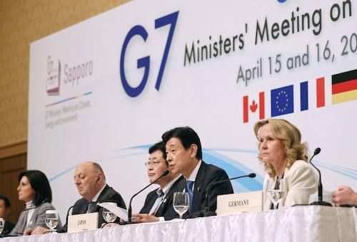 Die G7 staaten Beraten über das gemeinsame Vorgehen.